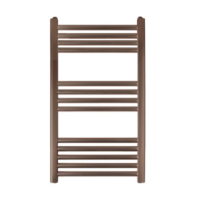 800x400mm Luxury Brushed Bronze Heated Towel Warmer Ladder Rail Radiator