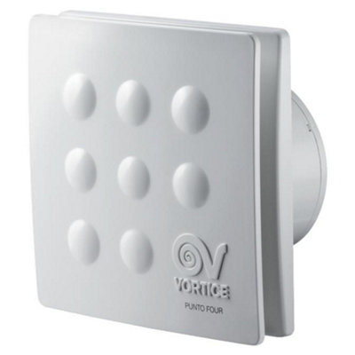 Vortice 11146 Punto Four Mfo 100/4T Axial Extractor Fan 100Mm (Timer Model) Light