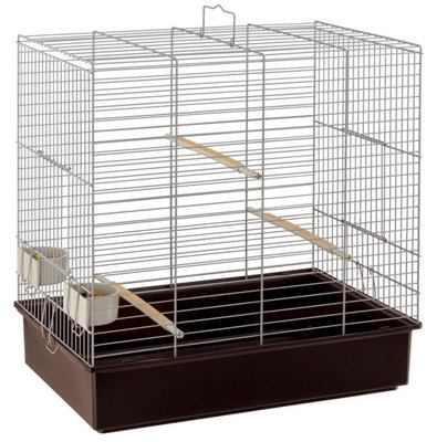 B&Q -  Sonia Parakeet Cage Grey 61.5X40X65Cm