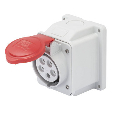 Gewiss Gw62409 16A 3-Pole Angled Surface-Mount Socket Outlet Ip44 For Reliable Power Solutions from B&Q