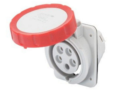 Gewiss Gw62401 Ip44 2P+E Industrial Receptacle 16A 110V RedMetal HousingIec/en 60309 Compliant from B&Q