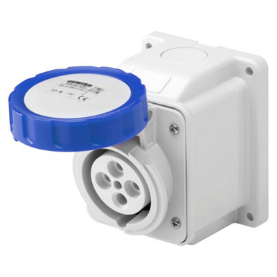Gewiss Gw62426 Low Voltage Screw Wiring 10 Degree Angled Surface-Mounting Socket-Outlet from B&Q