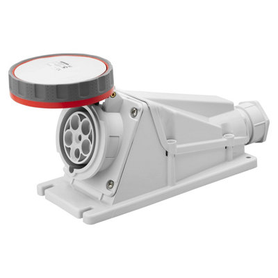 Gewiss Gw63527 Low Voltage Screw Wiring 90 Degree Angled Surface-Mounting Socket-Outlet For High Current from B&Q