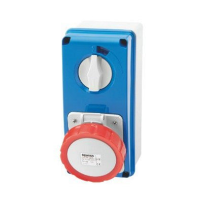 Gewiss Gw66209N Weatherproof Electrical Outlet 16A 400V Ip67 Rated For Outdoor Use from B&Q