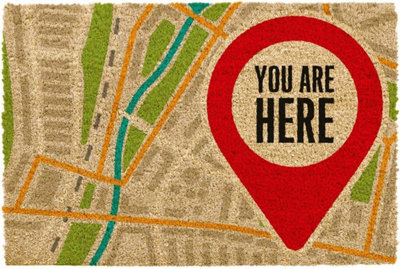 CKB LTD You Are Here Novelty Doormat Unique Coir Front Doormats from B&Q