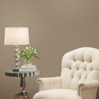 Galerie Ornamenta 2 Brown Textured Plain Embossed Wallpaper from B&Q
