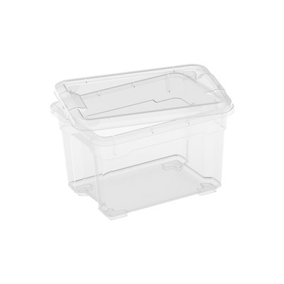 Curver R Box Clear 1.5L Xxxs Stackable Storage Box With Lid from B&Q