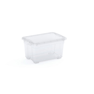 Curver R Box Clear 4.5L Xxs Stackable Storage Box With Lid from B&Q