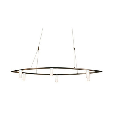 Luminosa Lighting Luminosa Twinline Cylindrical Pendant Ceiling Light Bronze from B&Q