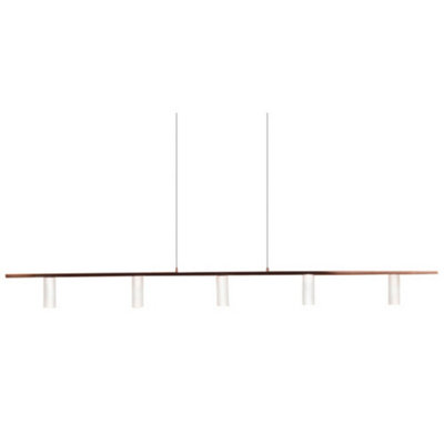 Luminosa Lighting Luminosa Twinline Straight Bar Pendant Ceiling Light Bronze from B&Q