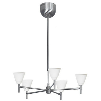 Luminosa Lighting Luminosa Orlando Multi Arm Pendant Ceiling Light Satin Nickel