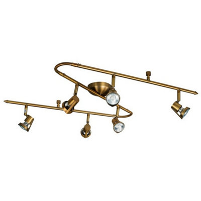 Luminosa Lighting Luminosa Balk 6 Light Spotlight Bar Bronze from B&Q