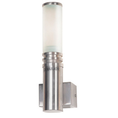 Luminosa Lighting Luminosa Inox Outdoor Modern Wall Light Stainless Steel Ip44 from B&Q