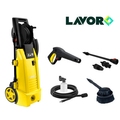 Lavor Ninja 145Bar Electric Pressure Washer 1900W 7L/min Flow 6M Hose & Attachments 8.092.0071C from B&Q