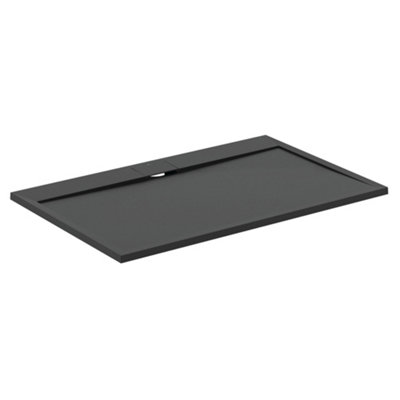 Ideal Standard Ultraflat S I.life Matt Jet Black Rectangular Universal Shower Tray (L)1400mm (W)900mm (H) 30mm from B&Q