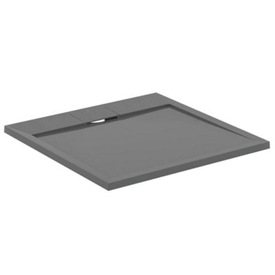 B&Q -  Ultra Flat Anti Slip Concrete Square Shower Tray 900mm Grey