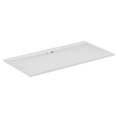 Ideal Standard Ultraflat S I.life Matt Pure White Rectangular Centre Drain Universal Shower Tray (L)2000mm (W)1000mm (H) 30mm from B&Q