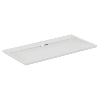 B&Q -  Ultraflat S I.life Matt Pure White Rectangular Universal Shower Tray (L)1400mm (W)700mm (H) 30mm