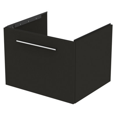 Ideal Standard I.life B Matt Carbon Grey Wood Effect Wall-Mounted Bathroom Vanity Unit (H) 440mm (W) 600mm from B&Q