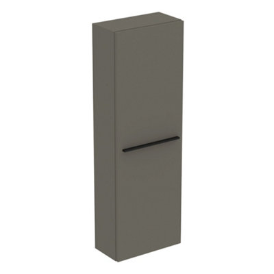 B&Q -  I.life S Tall Matt Quartz Grey Single Wall-Mounted Bathroom Cabinet (H)120Cm (W)40Cm