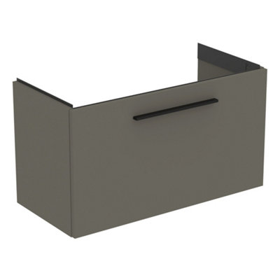 Ideal Standard I.life S Compact Matt Quartz Grey Wall-Mounted Bathroom Vanity Unit (H) 440mm (W) 800mm from B&Q
