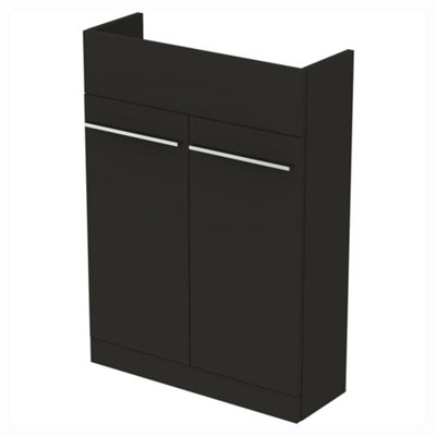 Ideal Standard I.life S Compact Matt Carbon Grey Double Bathroom Sink Cabinet (H) 835mm (W) 600mm (D) 21Cm from B&Q