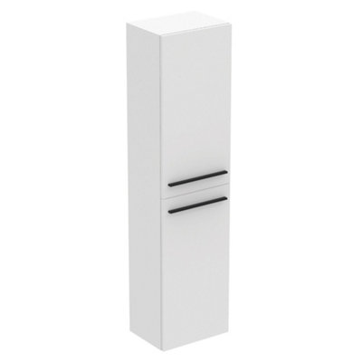 B&Q -  I.life A Tall Matt White Single Wall-Mounted Bathroom Cabinet (H)160Cm (W)40Cm