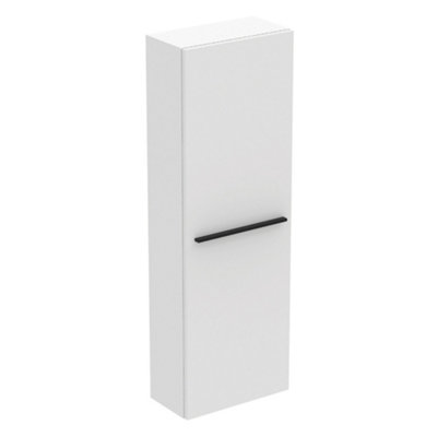 B&Q -  I.life S Tall Matt White Single Wall-Mounted Bathroom Cabinet (H)120Cm (W)40Cm