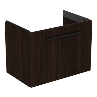 Ideal Standard I.life S Compact Matt Coffee Oak Effect Wall-Mounted Bathroom Vanity Unit (H) 440mm (W) 600mm from B&Q
