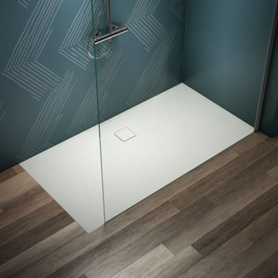 Ideal-Standard Ideal Standard Ultra Flat Evo Rectangle 35mm Shower Tray In Silk White With Waste 1700 X 900mm from B&Q