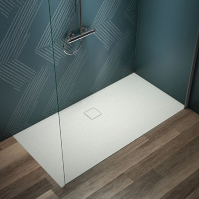 Ideal-Standard Ideal Standard Ultra Flat Evo Rectangle 35mm Shower Tray In Silk White With Waste 1600 X 800mm from B&Q