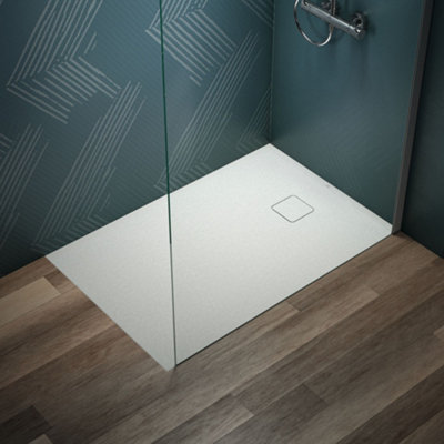 Ideal-Standard Ideal Standard Ultra Flat Evo Rectangle 35mm Shower Tray In Silk White With Waste 1200 X 800mm from B&Q