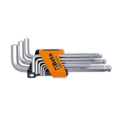 Beta Tools 96Bpc Sc9 Hexagon Ball Head Offset 9-Piece Key Wrench B&Q