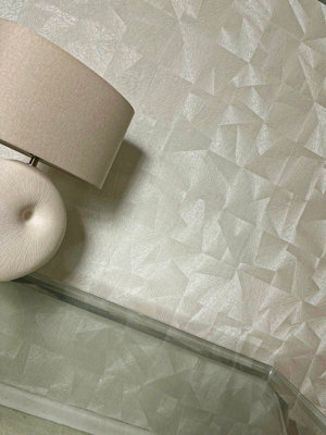 Belmont House Ziggy Porcelain White Wallpaper - Modern Geometric Textured Vinyl Wallcovering - Image 4