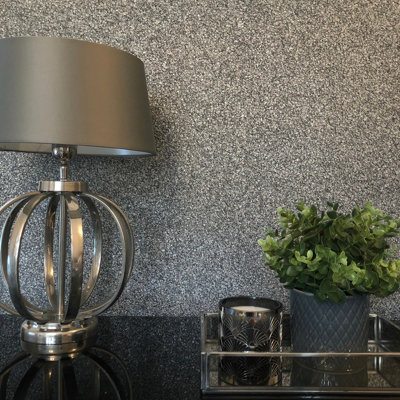 Belgravia Massima Texture Gunmetal Wallpaper from B&Q