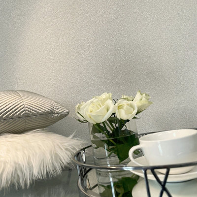 Belgravia Decor Valentino Sequin Textured Wallpaper Grey from B&Q
