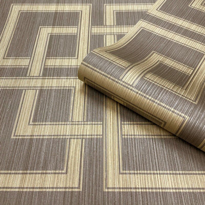 Belgravia Amara Square Heavyweight Textured Vinyl Wallpaper Grey 7383 from B&Q