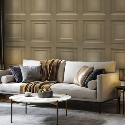 Belgravia Decor Amara Panel Champagne Wallpaper Textured - Image 8