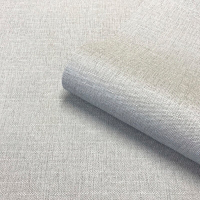 Belgravia Décor Giorgio Fabric Effect Textured Wallpaper Silver