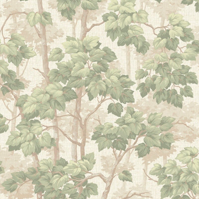 Belgravia Décor Giorgio Tree Textured Wallpaper Green