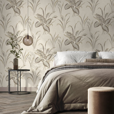 Belgravia Decor Palma Leaf Mocha / Champagne from B&Q