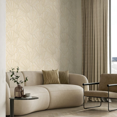 Belgravia Décor Allegra Cream Wallpapaer from B&Q