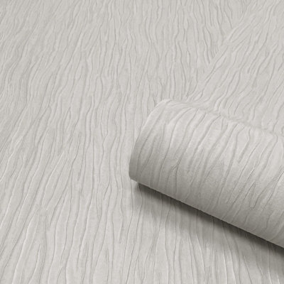 Belgravia Tiffany Heavyweight Textured Vinyl Wallpaper Grey 41316 from B&Q