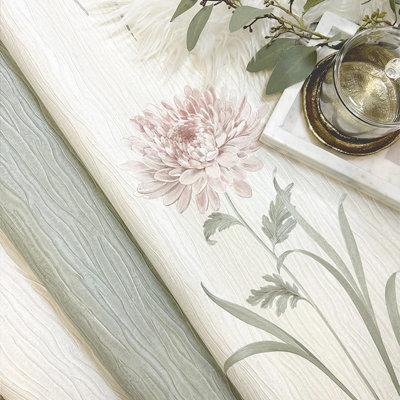 Belgravia Decor Tiffany Bella Pink Floral Wallpaper from B&Q