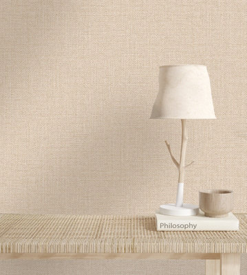 Belgravia Décor Belgravia Decor Zambaiti Parati Marrakech Warm Beige Herringbone Wallpaper - Image 3