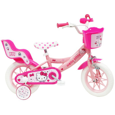 B&Q -  Hello Kitty 12" Children's Bicycle With Training Wheels