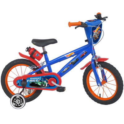 B&Q -  Mattel Hot Wheels 14" Children's Bicycle With Training Wheels