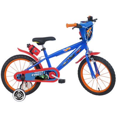 Denver Mattel Hot Wheels 16" Children's Bicycle With Training Wheels from B&Q
