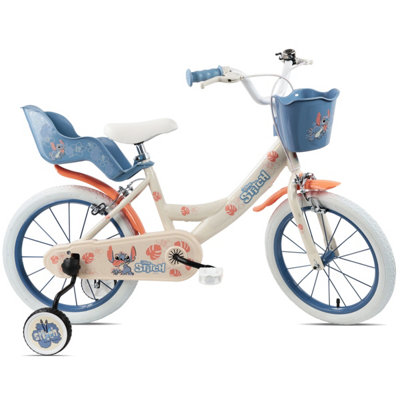B&Q -  Disney Stitch 16" Children's Bicycle With Training Wheels