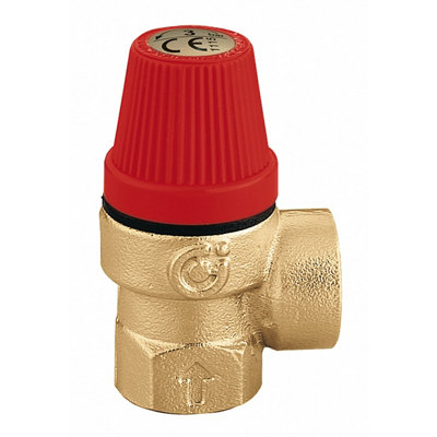 1/2" X 1/2" Safety Relief Valve (3 Bar) With Gauge (M X F Bsp Connection) from B&Q